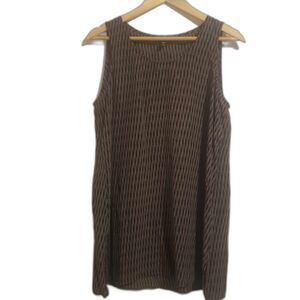 100% Silk Eileen Fisher Geometric Print Womens Sz M